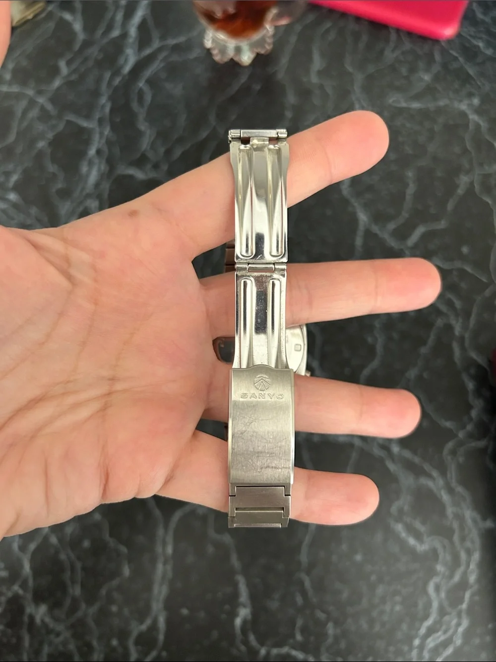 Vintage Silver Digital LED Bracelet Watch - Stainless Steel